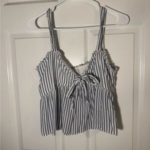 American Eagle Outfitters Blue and White Striped Camisole